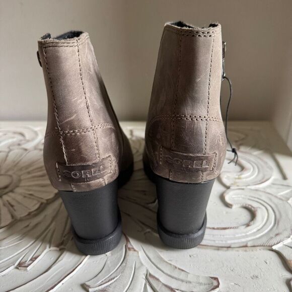 Sorel Taupe Wedge Ankle Booties - Picture 2 of 7